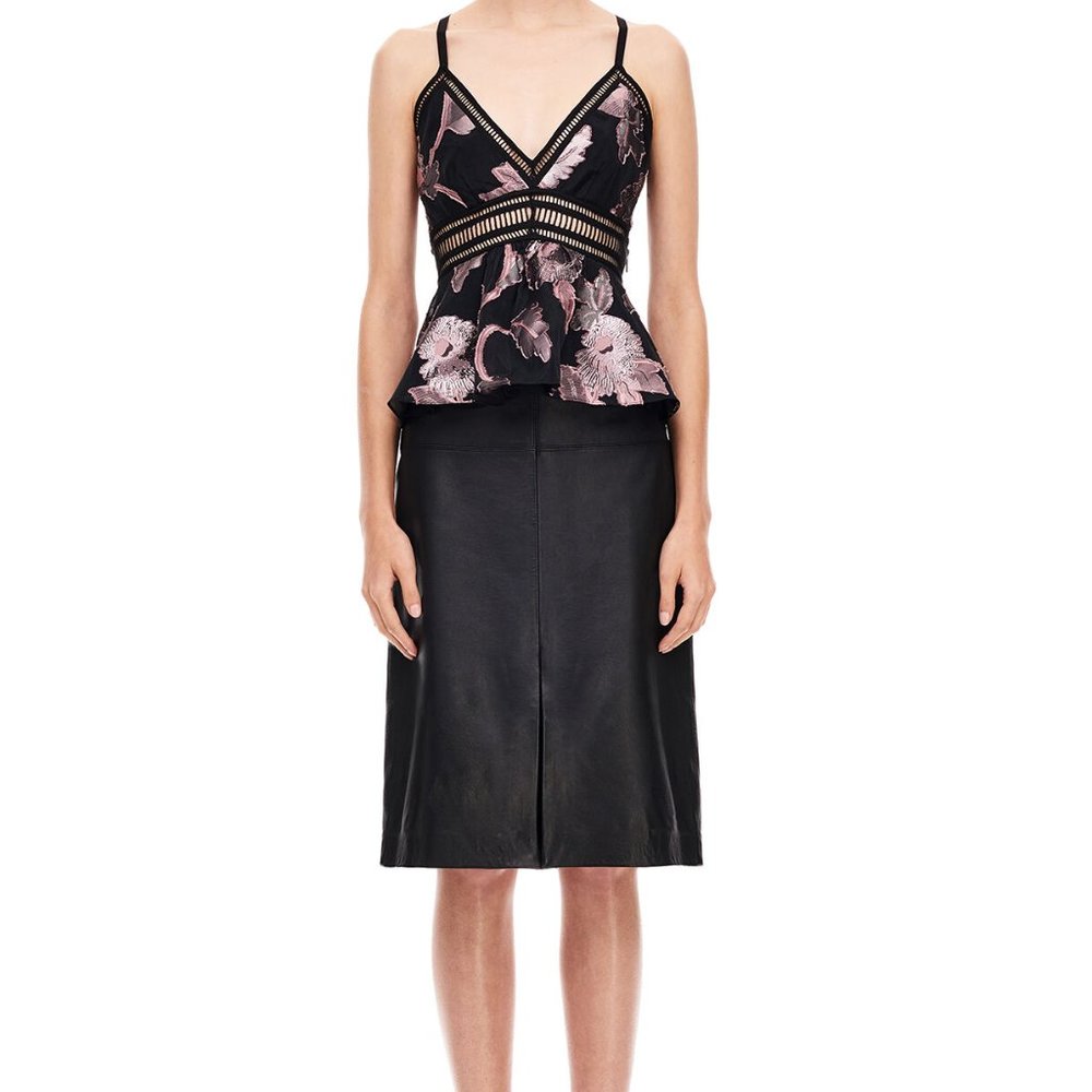 SAMPLE Rebecca Taylor Metallic Camilla Tank 6